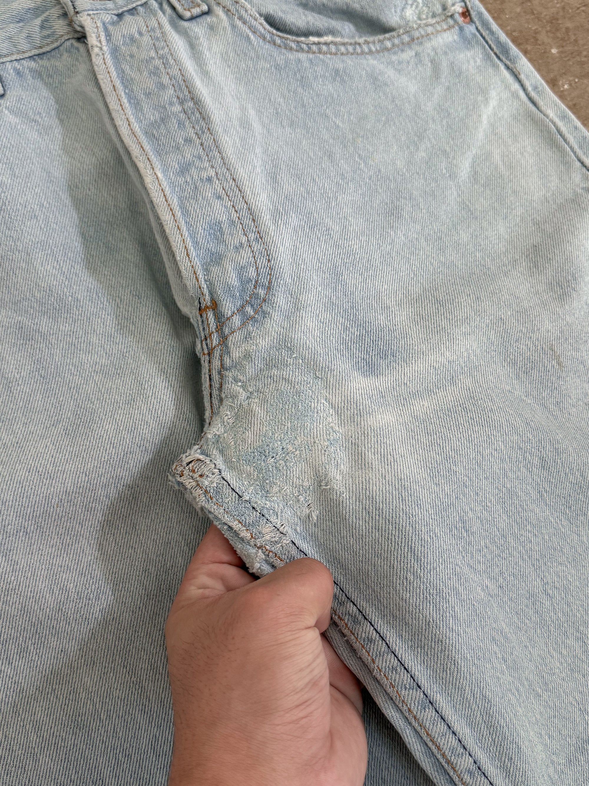 1990s Levis Repaired Faded Blue 501 (29X33)