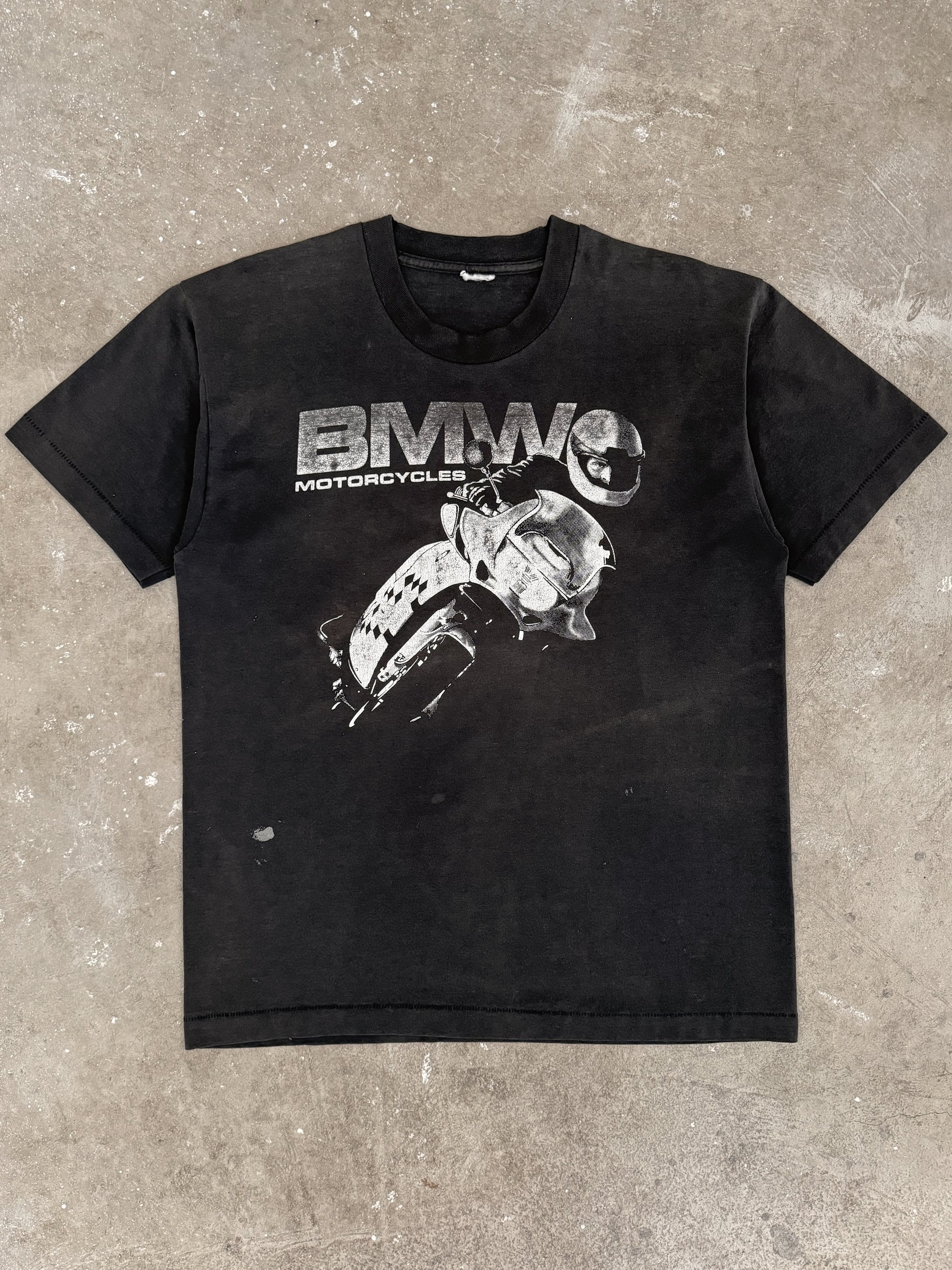 1990s "BMW Motorcycles" Faded Tee (L)