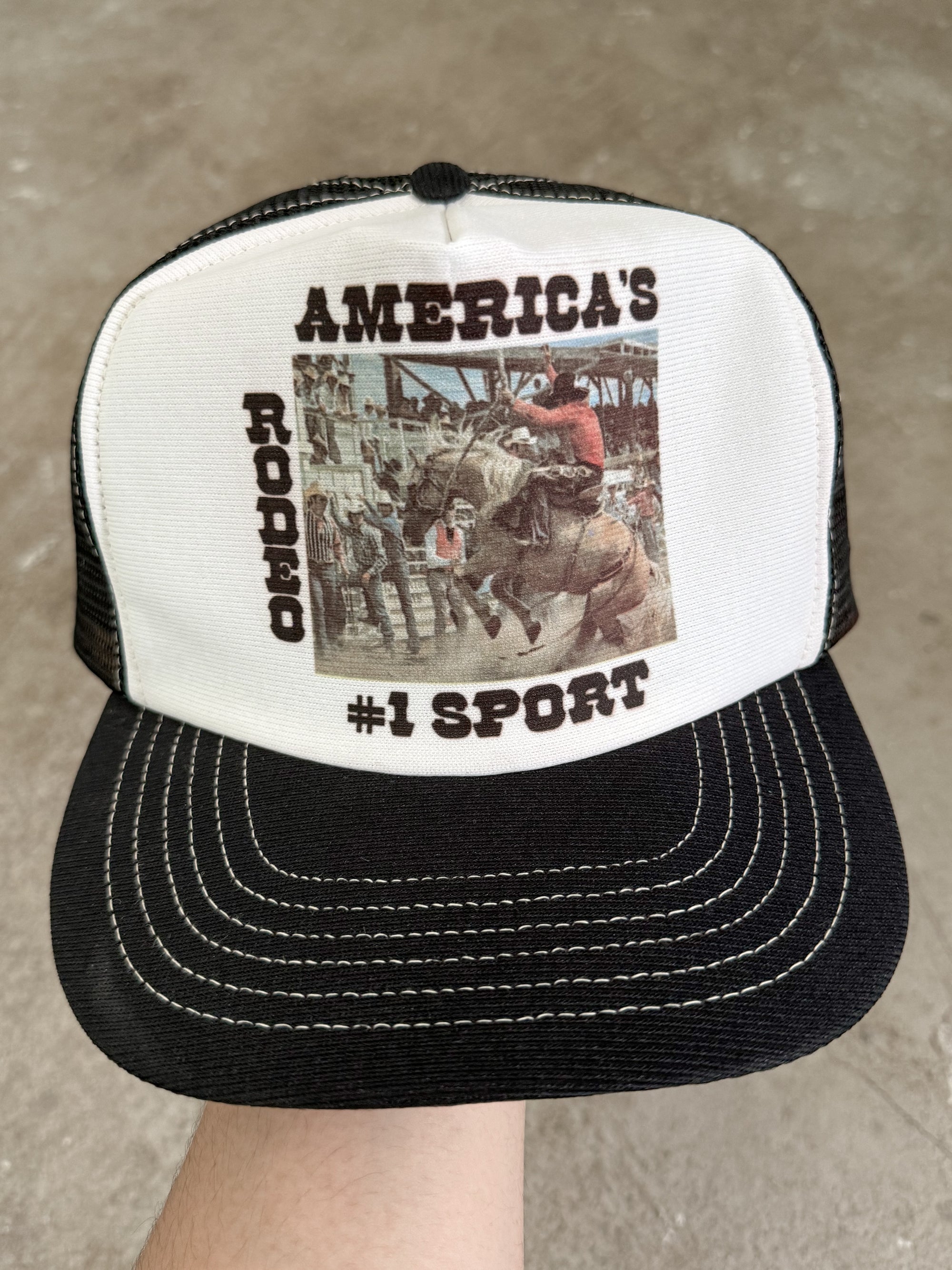 1980s "Rodeo America's #1 Sport" Trucker Hat