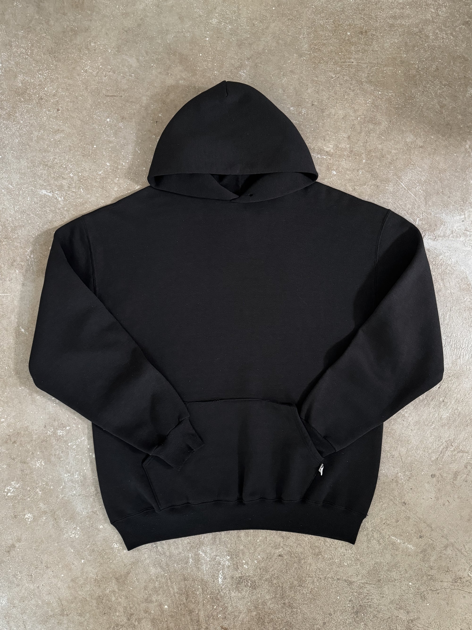 1990s Russell Black Blank Hoodie (L)