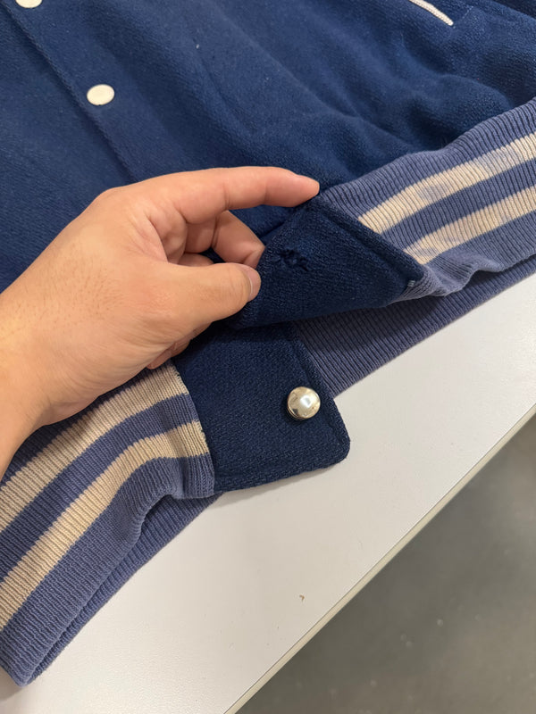 1950s Faded Blue Chain Stitch “Special Services” Varsity Jacket (M)