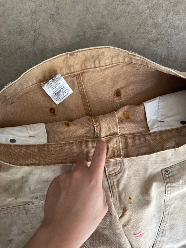 Carhartt B136 Tan Double Knee Work Pants (36X31)
