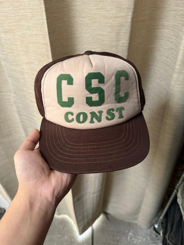 1980s “CSC Construction” Trucker Hat