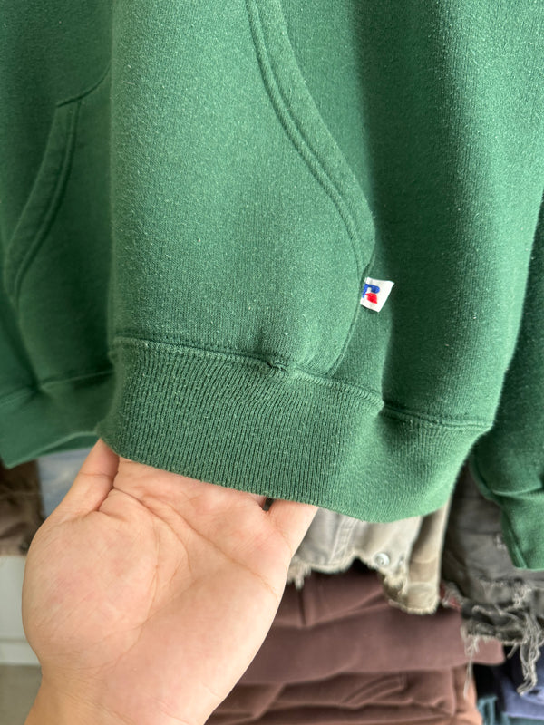 1980s Russell Green Blank Hoodie (S/M)