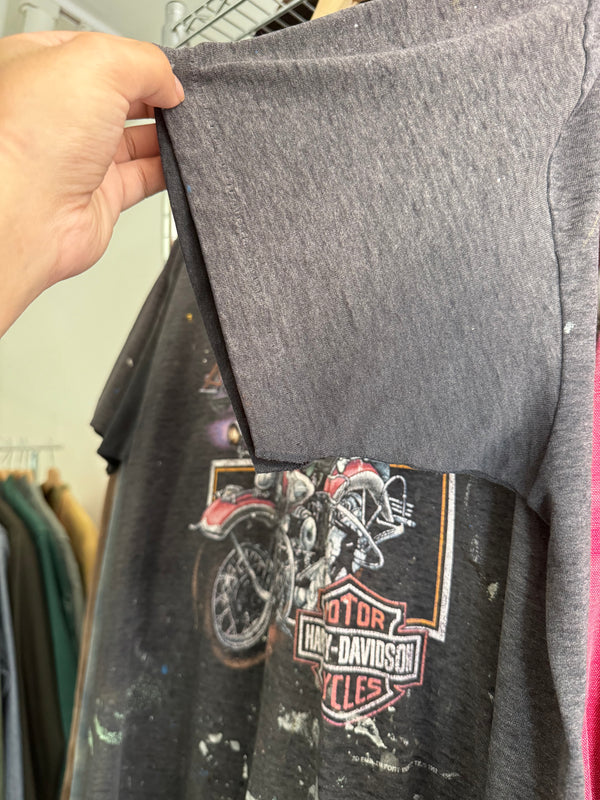 1990s "American Classics" Harley Davidson Faded Painter Tee (L)