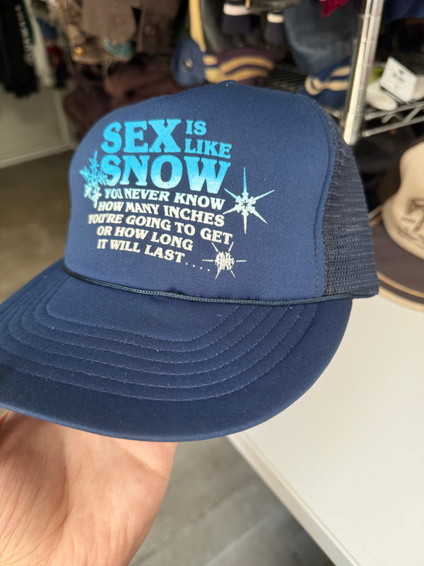 1980s/90s "Sex Is Like Snow" Trucker Hat