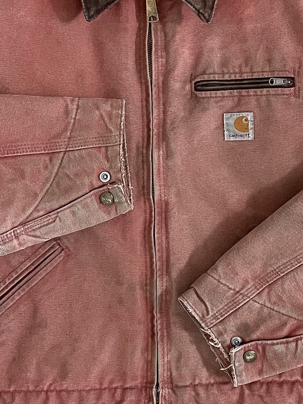 Carhartt Faded Vintage Rose Lined Work Jacket (S/M)