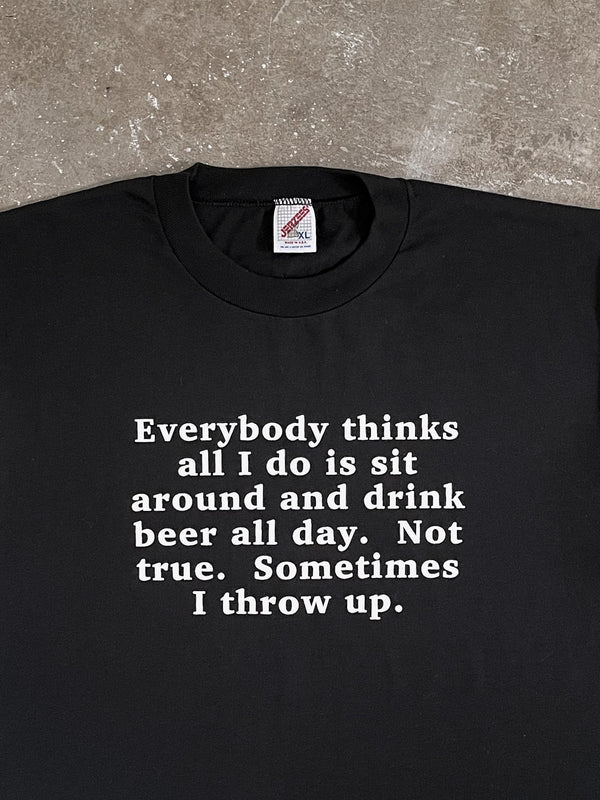 1980s “Everybody Thinks All I Do Is Sit Around And Drink Beer…” Tee (XL)