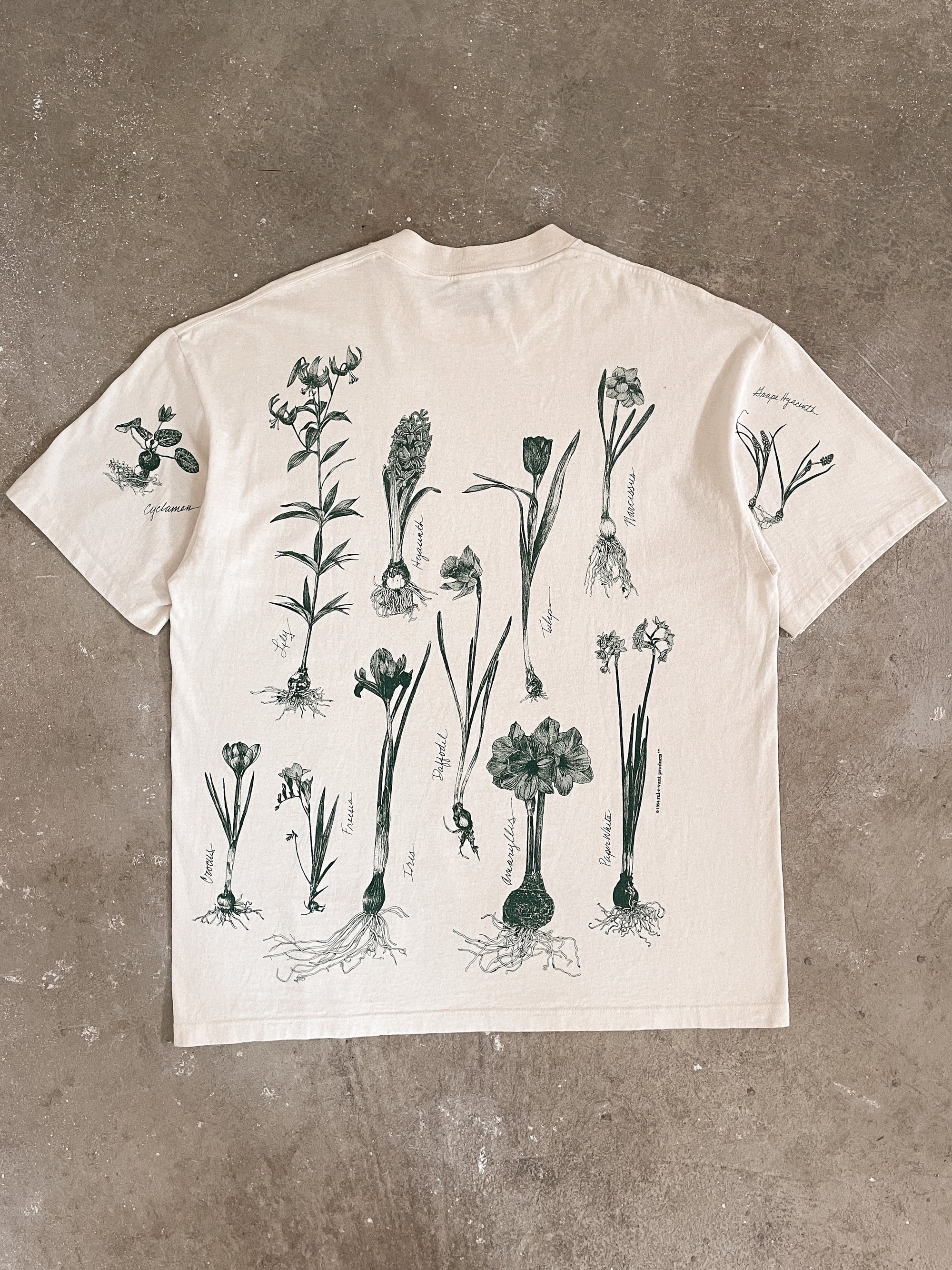 1990s “Flower Bulbs” Single Stitched Tee (XL)