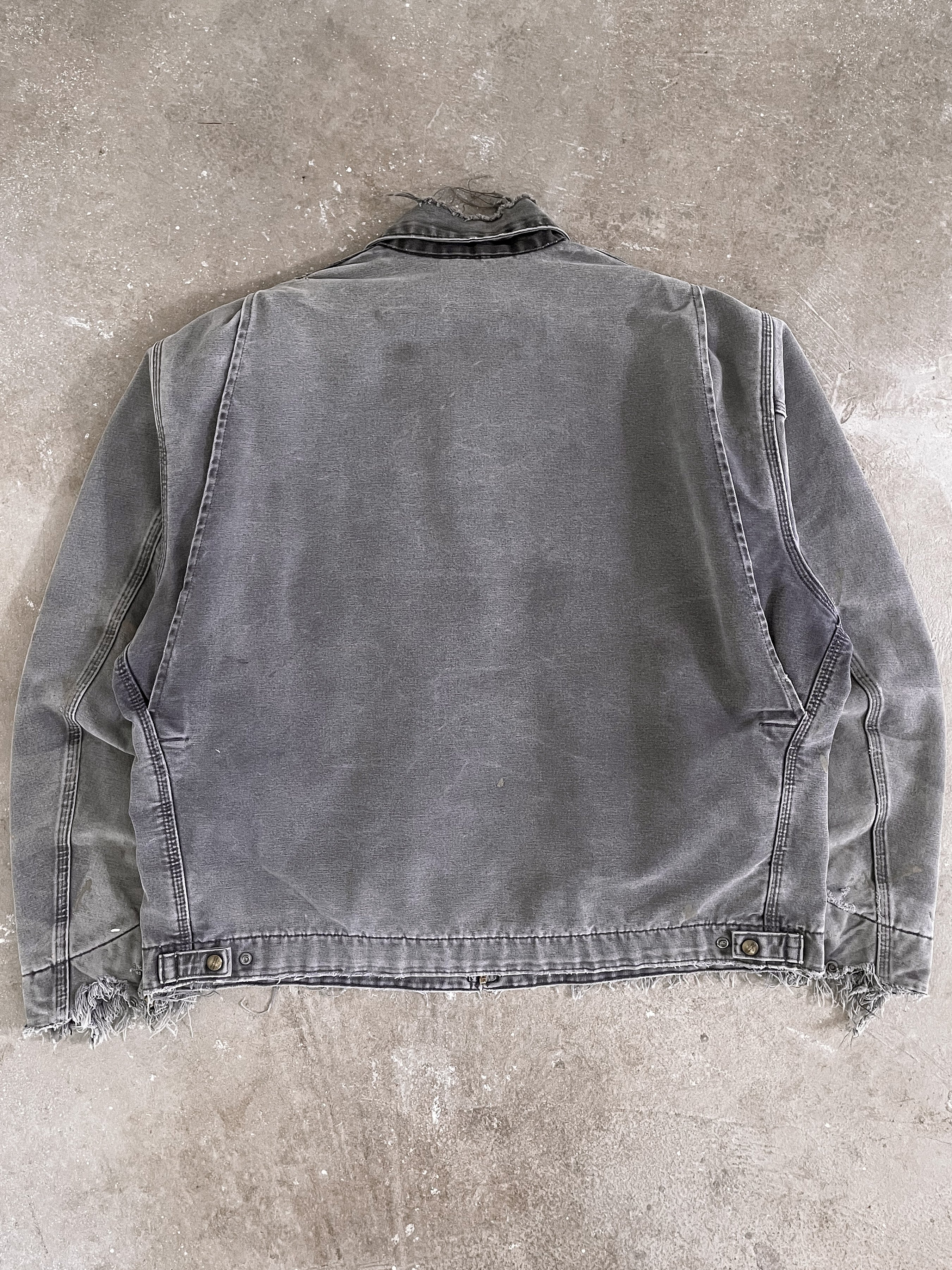 Carhartt Faded Petrol Blue Grey Lined Work Jacket (XXL) – DAMAGED