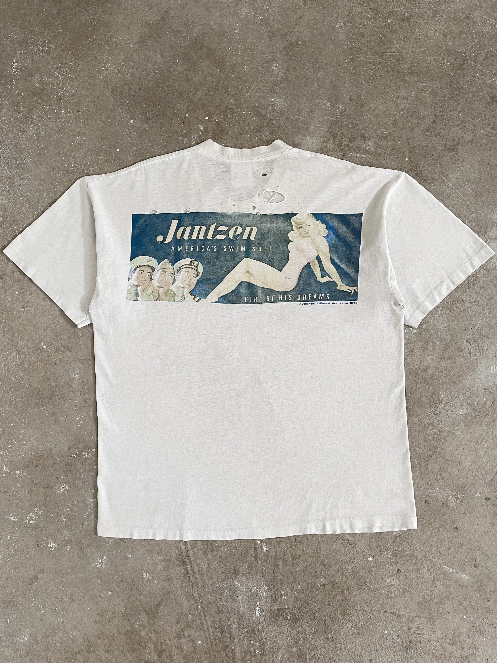 1990s “Jantzen” Distressed Single Stitched Tee (XL)