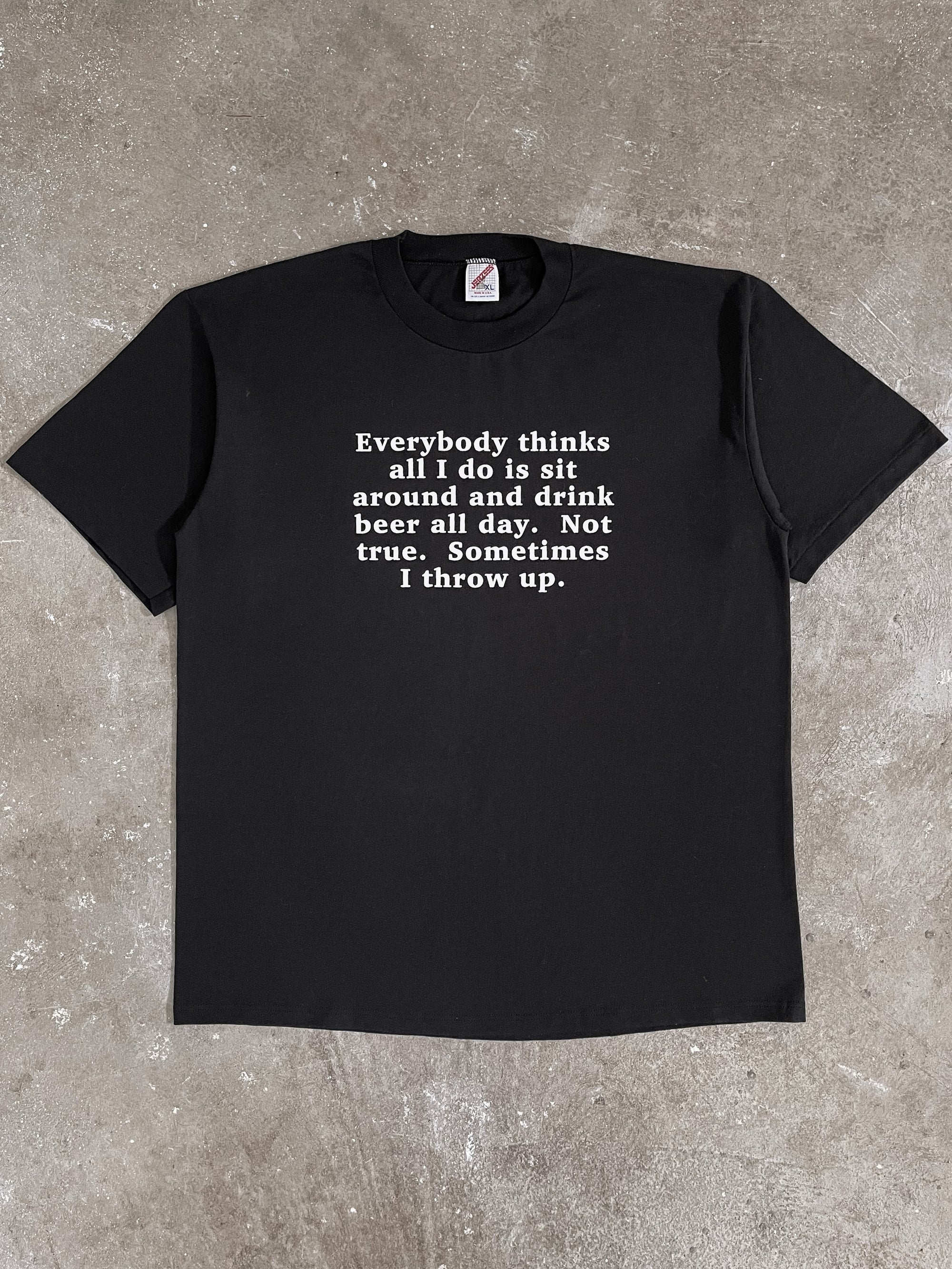 1980s “Everybody Thinks All I Do Is Sit Around And Drink Beer…” Tee (XL)