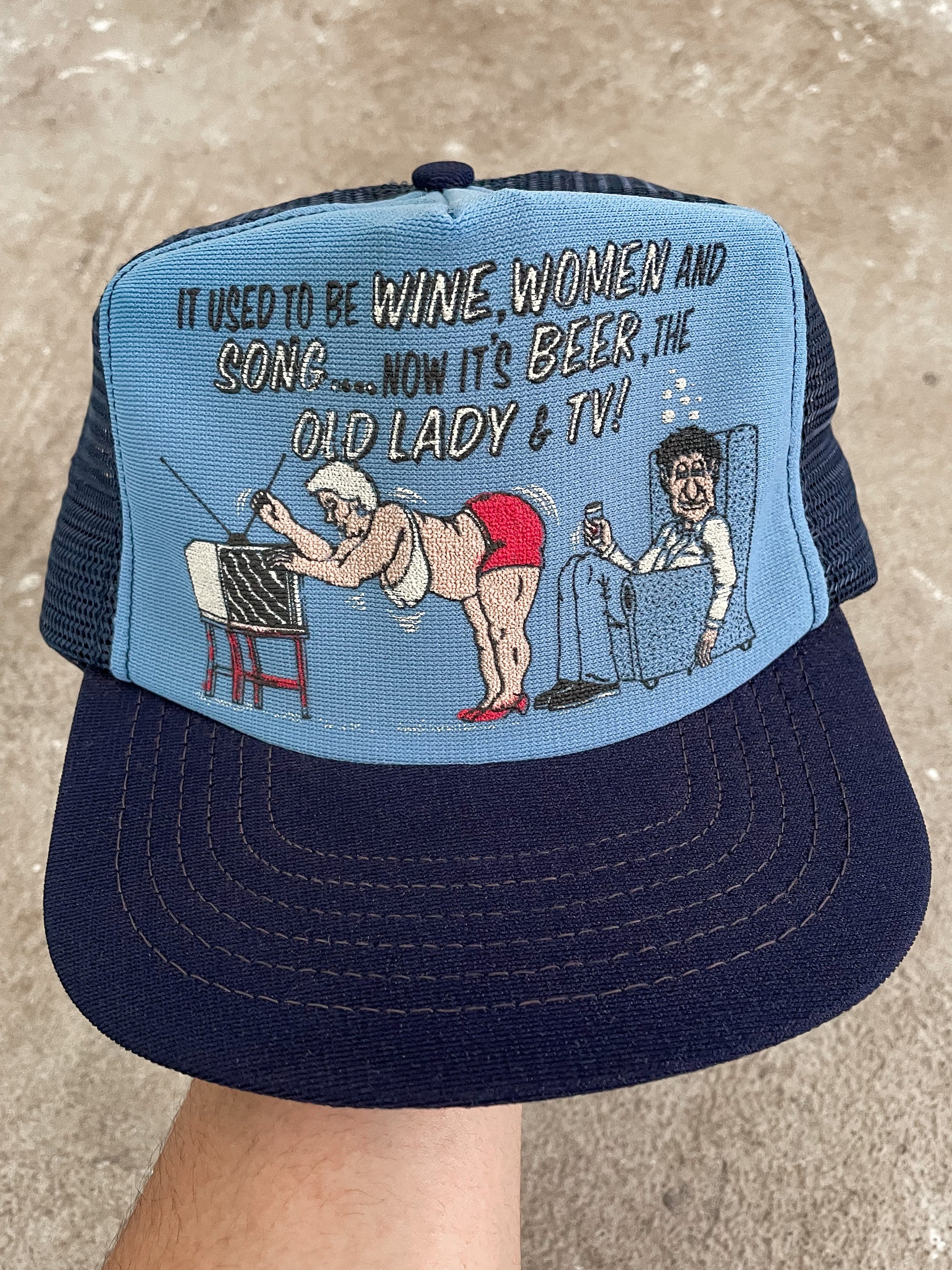 1980s “It Used To Be Wine, Women, And Song…” Trucker Hat