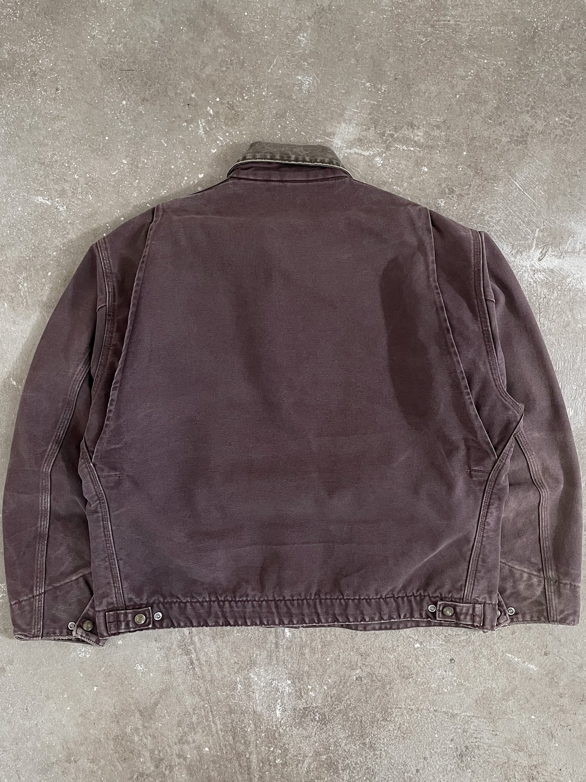 1990s Carhartt Faded Burgundy Lined Work Jacket (XL)