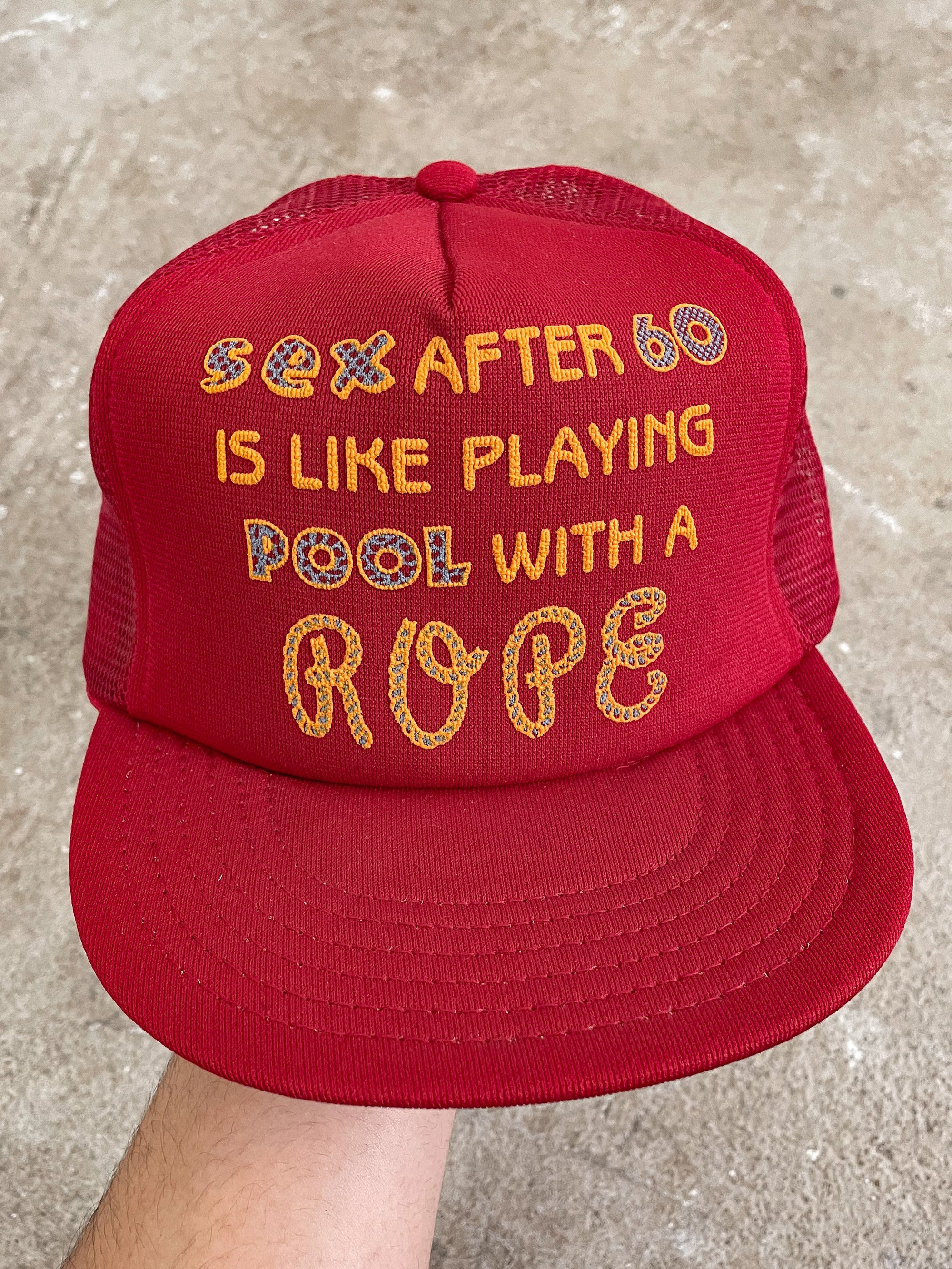 1980s “Sex After 60 Is Like…” Trucker Hat