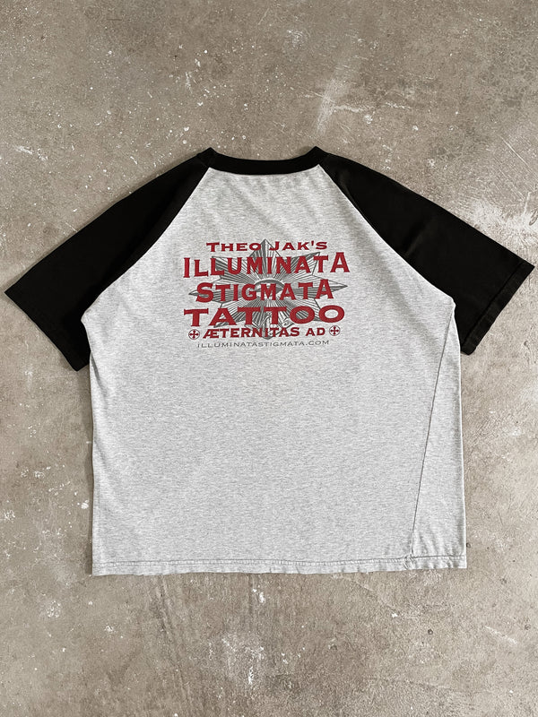 “Illuminata Stigmata Tattoo” Raglan Tee (L)