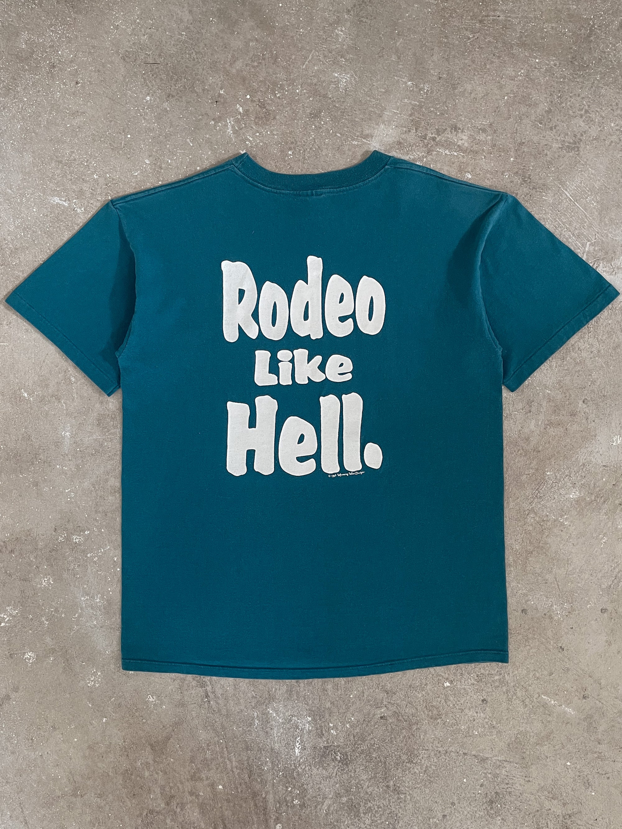 1990s “Rodeo Like Hell” Single Stitched Tee (L)