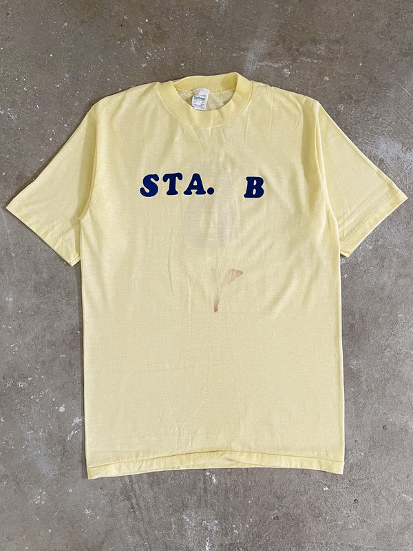 1980s “Sta. B” Felt Letter Tee (S/M)