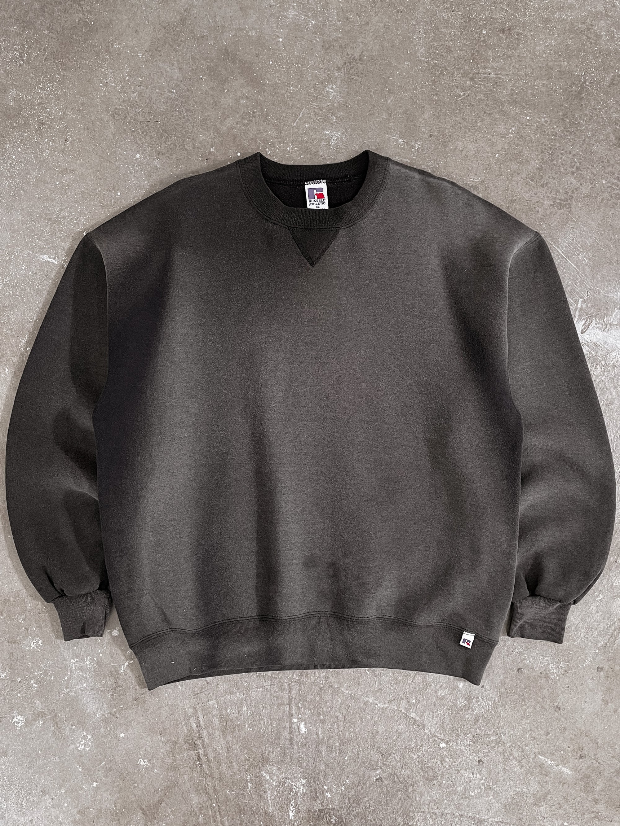 1990s Russell Sun Faded Black Sweatshirt (L/XL)