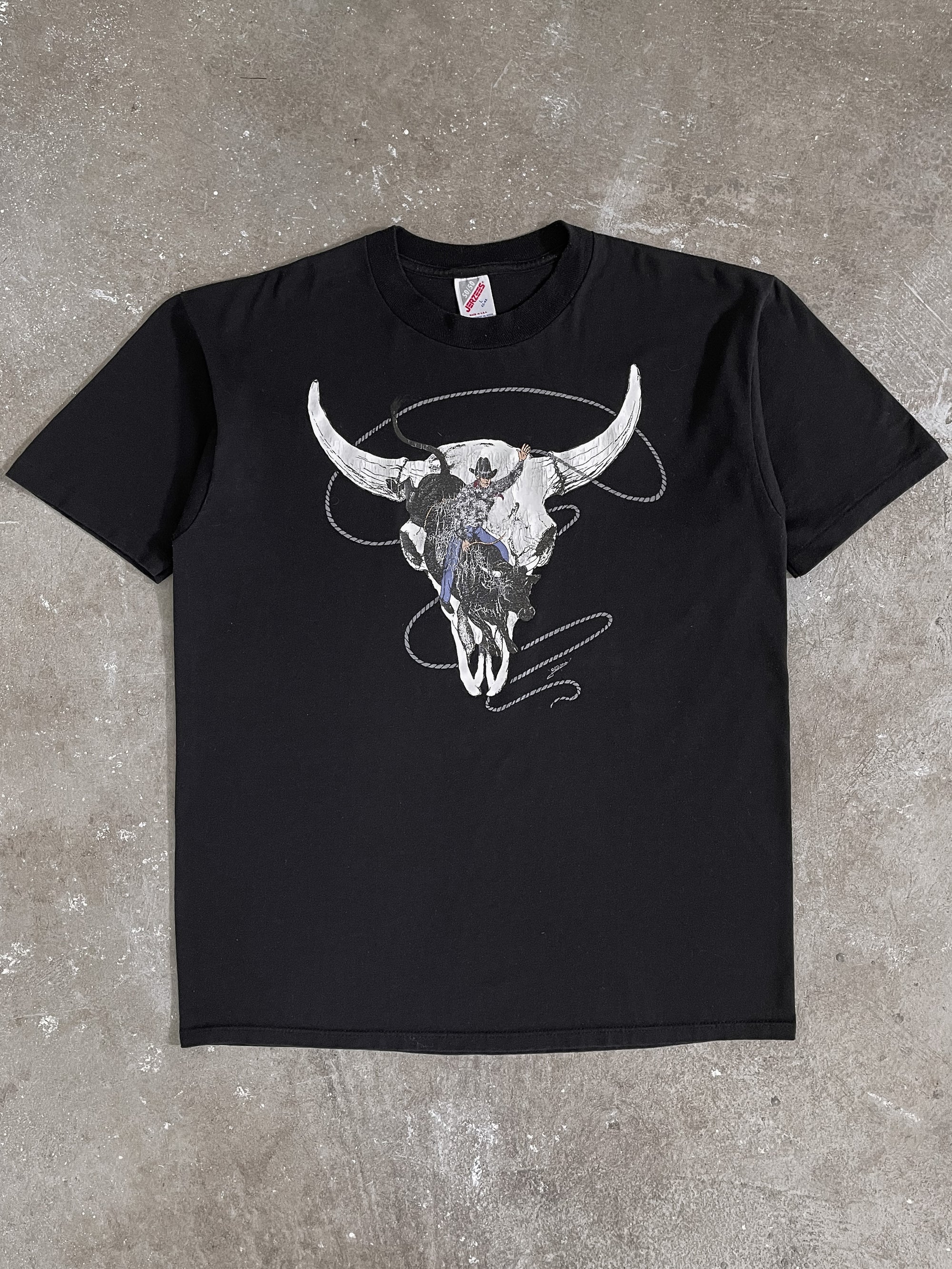 1990s “Rodeo Cow Skull” Single Stitched Tee (L)