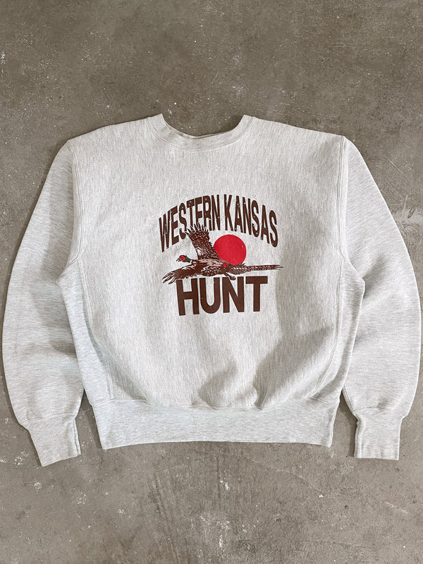 1990s “Western Kansas Hunt” Shotgun Blasted Sweatshirt (XL)