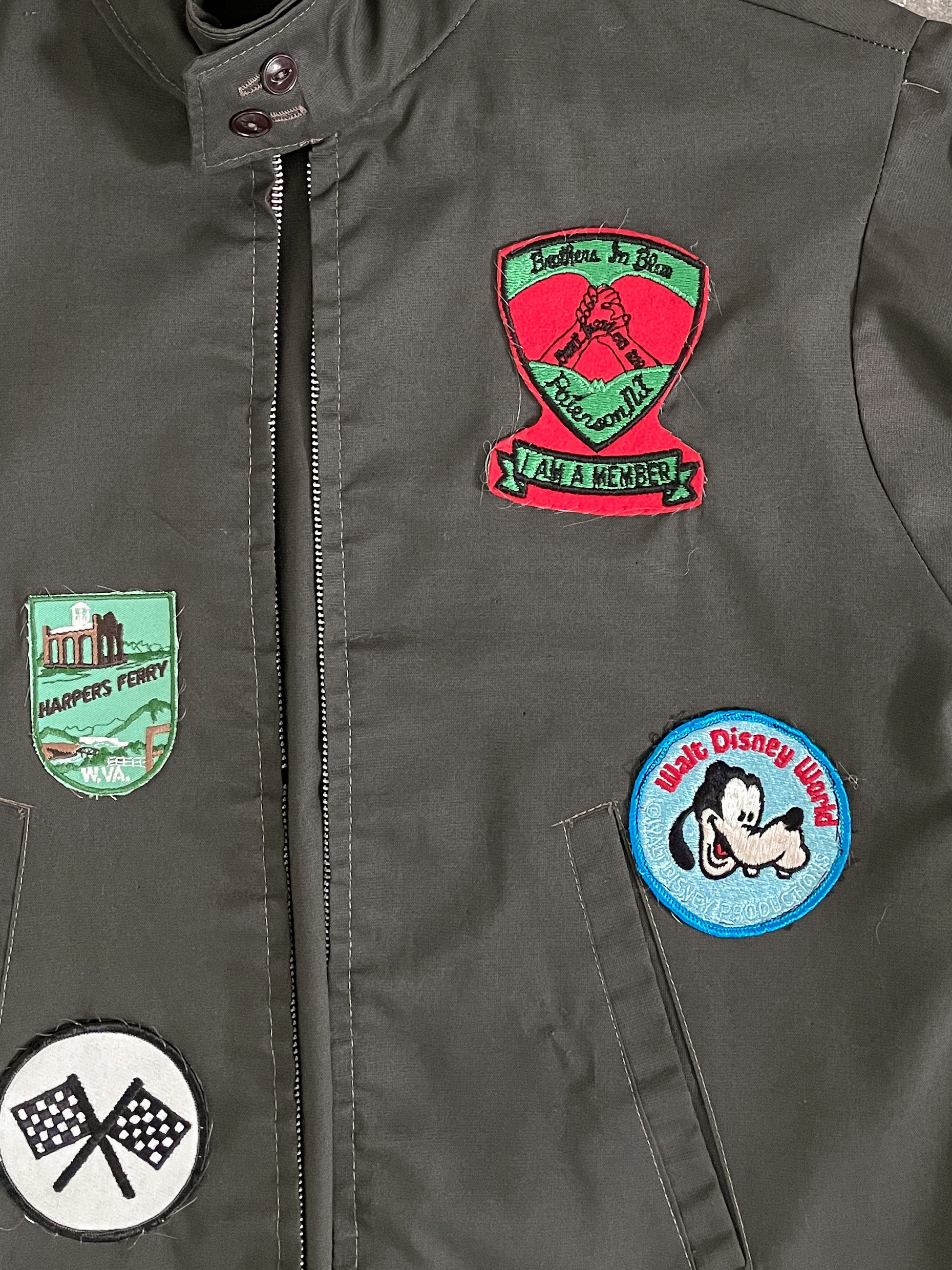 1960s Souvenir Patch Olive Jacket (S)