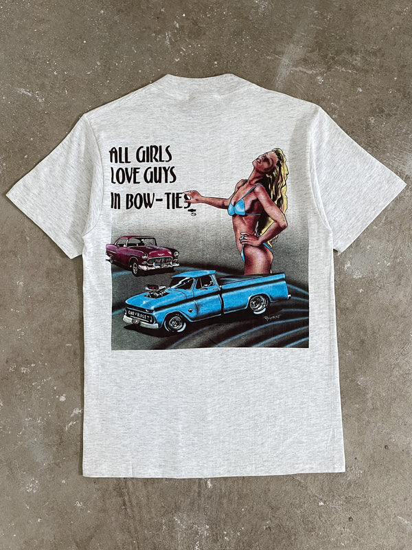 1990s “All Girls Love Guys In Bow-Ties” Tee (S)