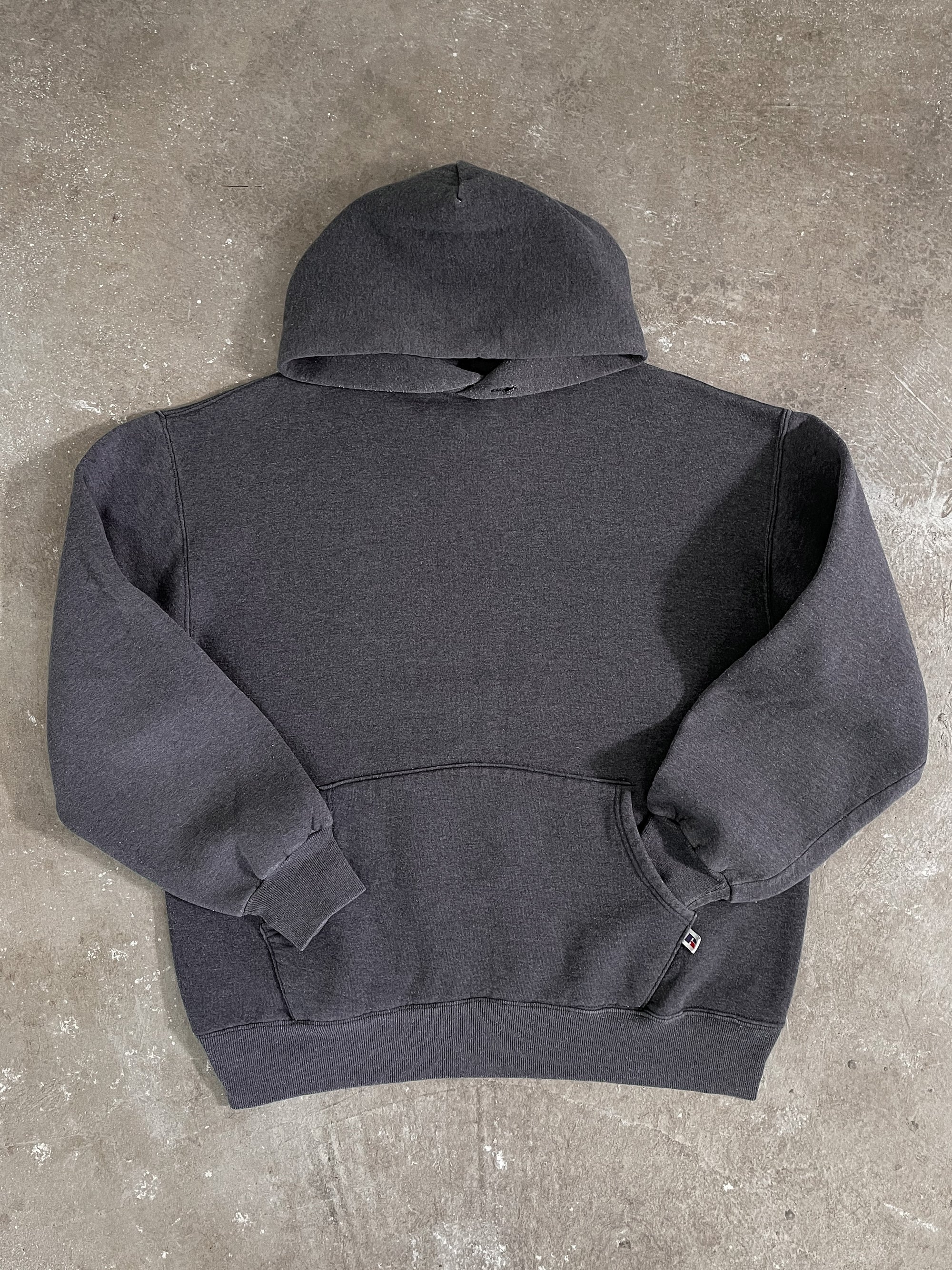 1990s Russell Charcoal Grey Hoodie (L)