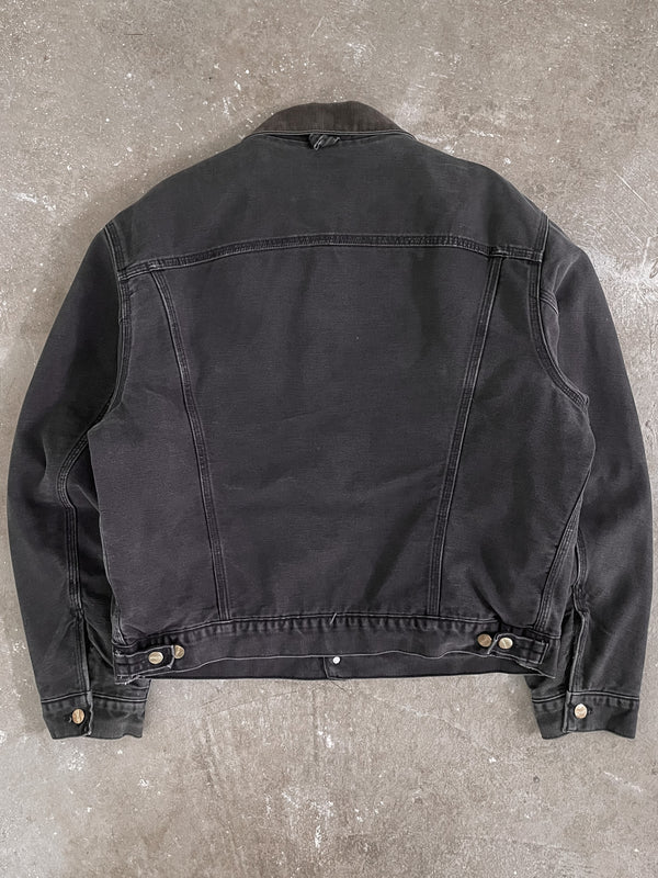 1990s Carhartt Faded Black Lined Trucker Jacket (M/L)