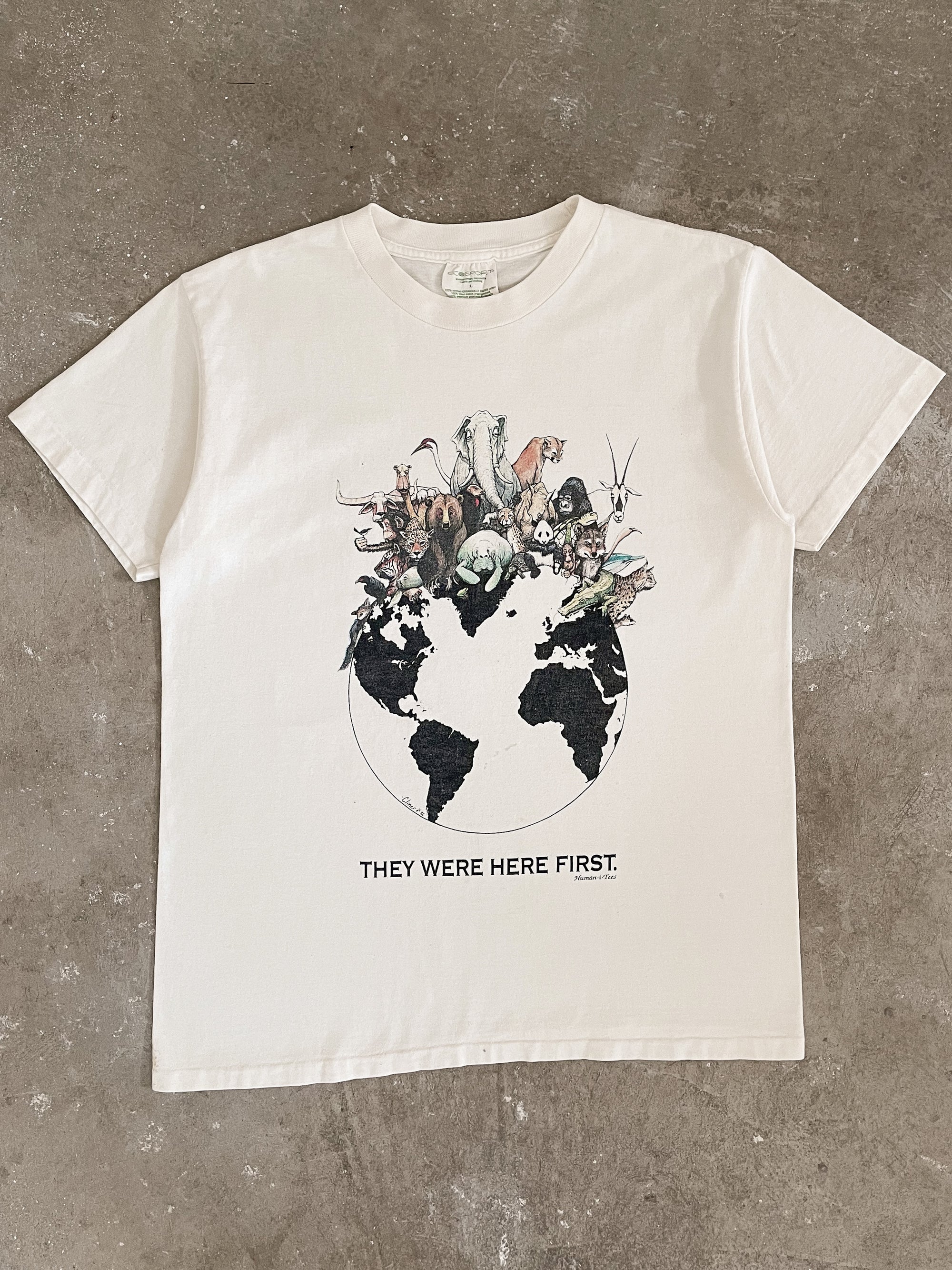 1990s “They Were Here First” Single Stitched Tee (M/L)