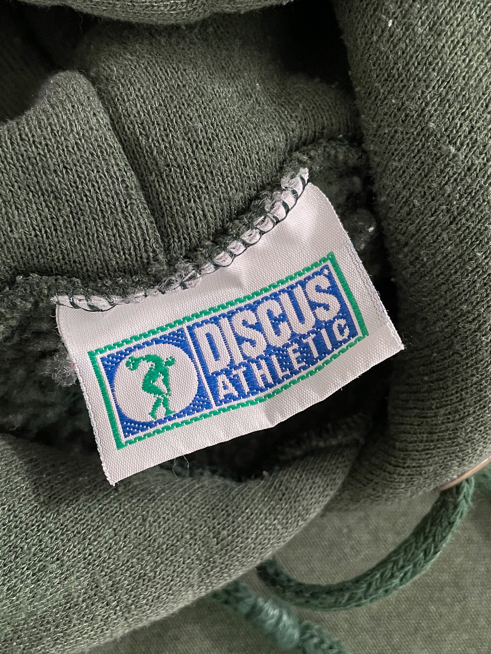 1990s Discus Faded Green Hoodie (L)