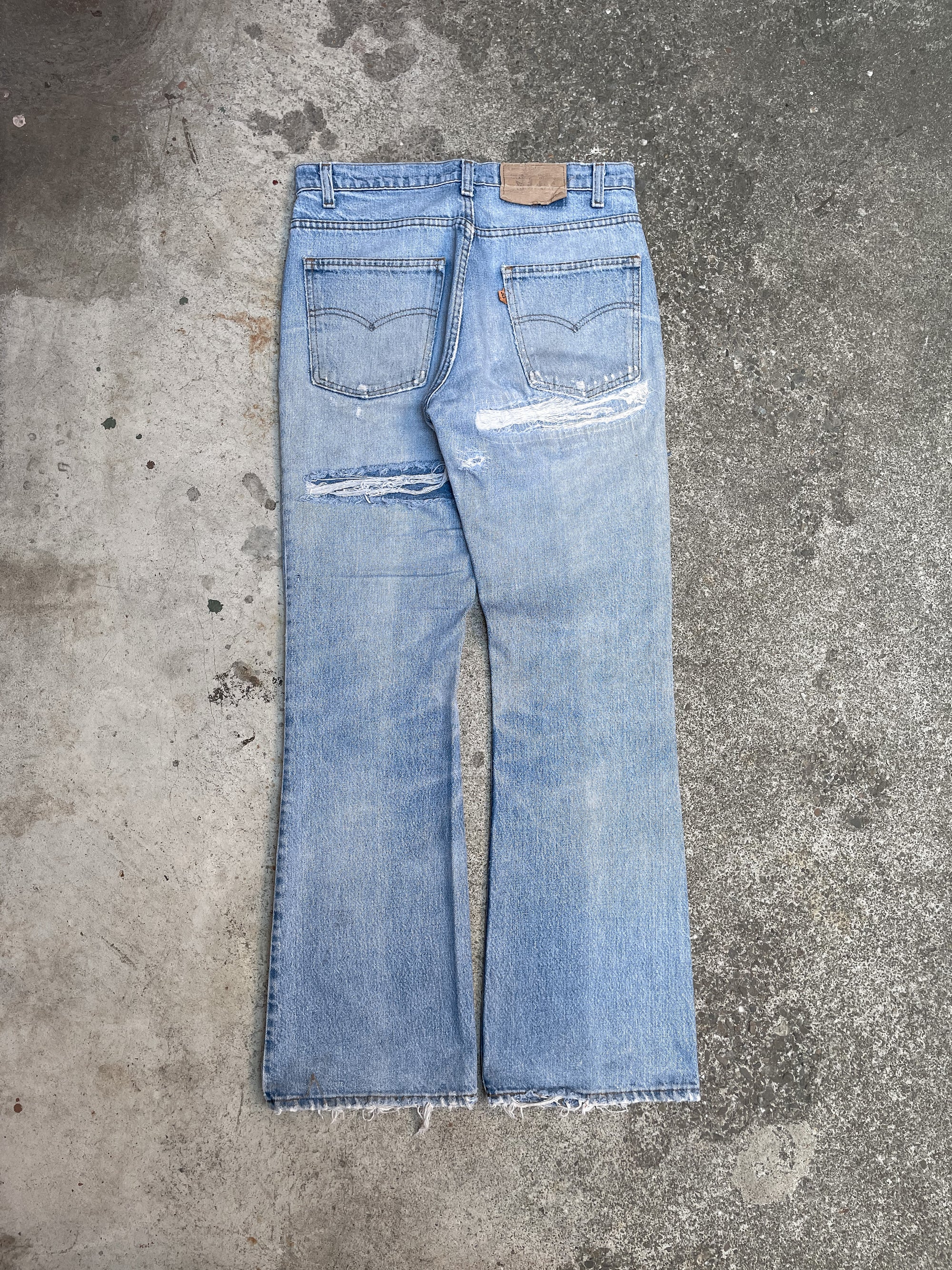 1980s Orange Tab Levi’s Repaired Faded Blue 517 (30X30)