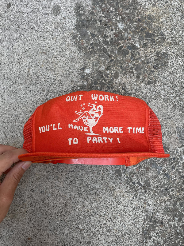 1980s “Quit Work!” Trucker Hat