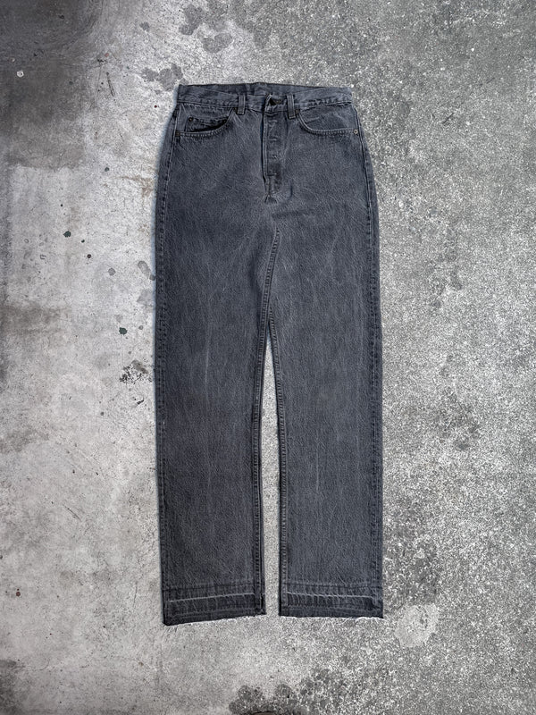 1980s Levi’s Faded Grey 501 Released Hem (30X33)