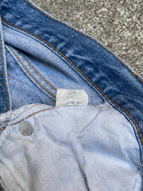 1970s Levis Worn In Faded Blue 501 Selvedge (29X28)