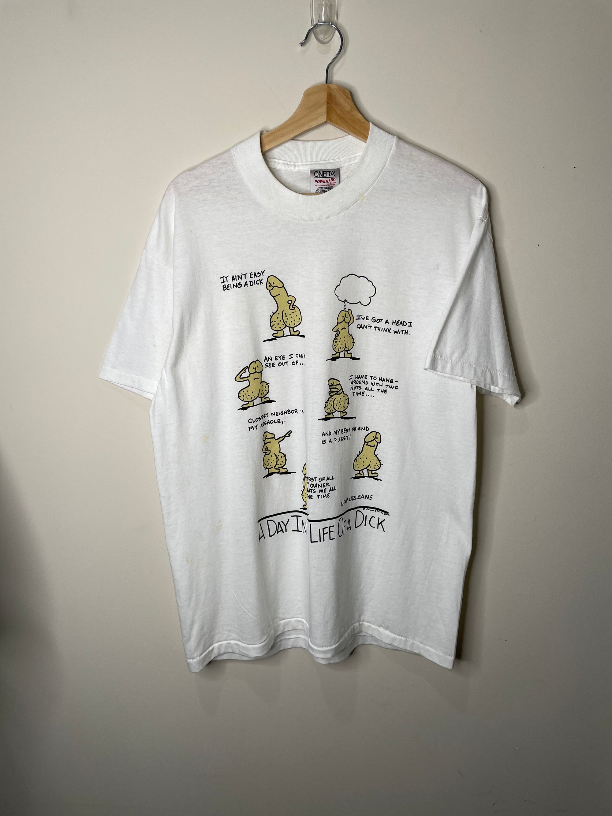 1990s “Life Of A Dick” Single Stitched Tee (L)