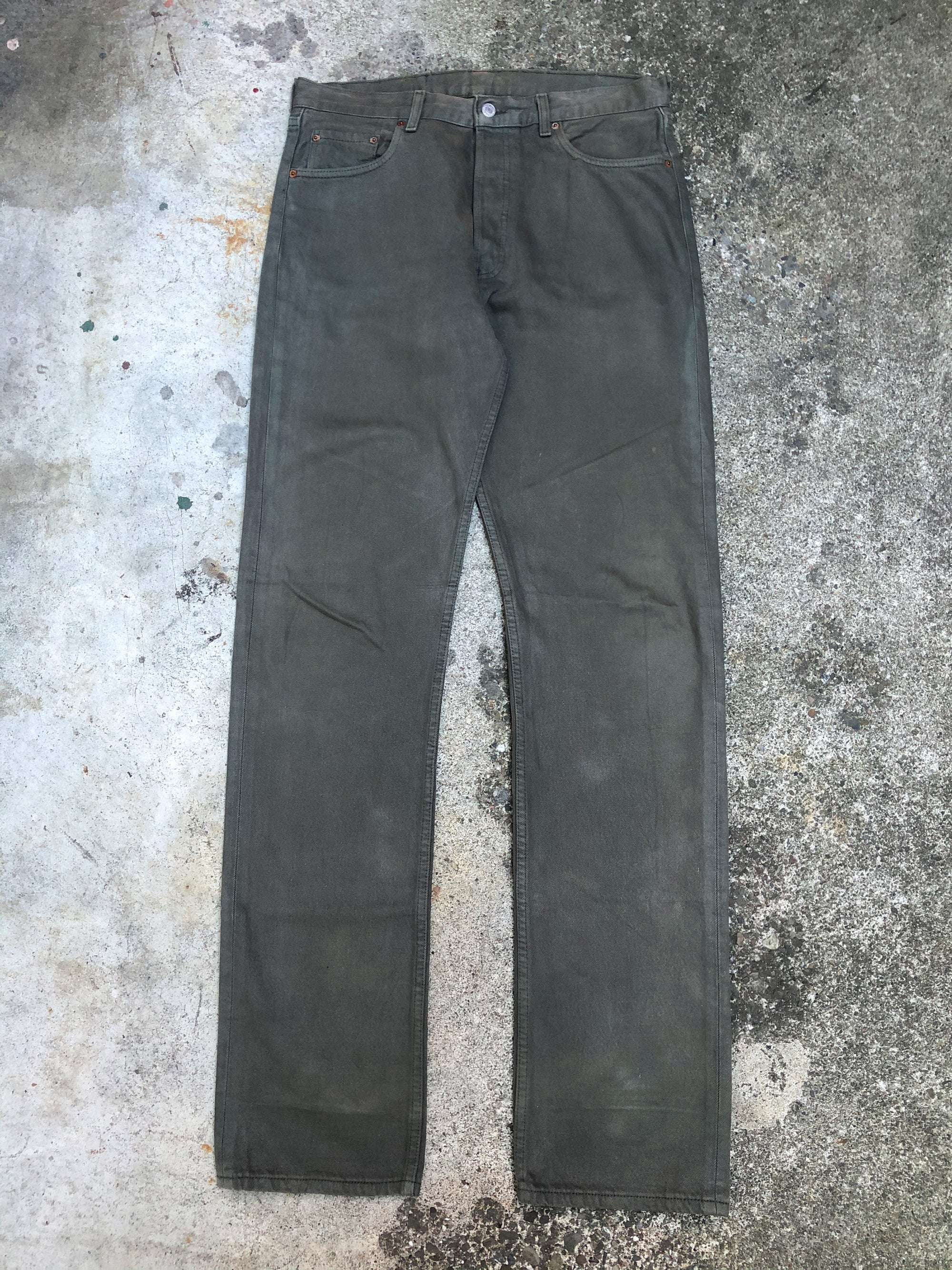 1990s Levis Olive Green 501 (33X36)