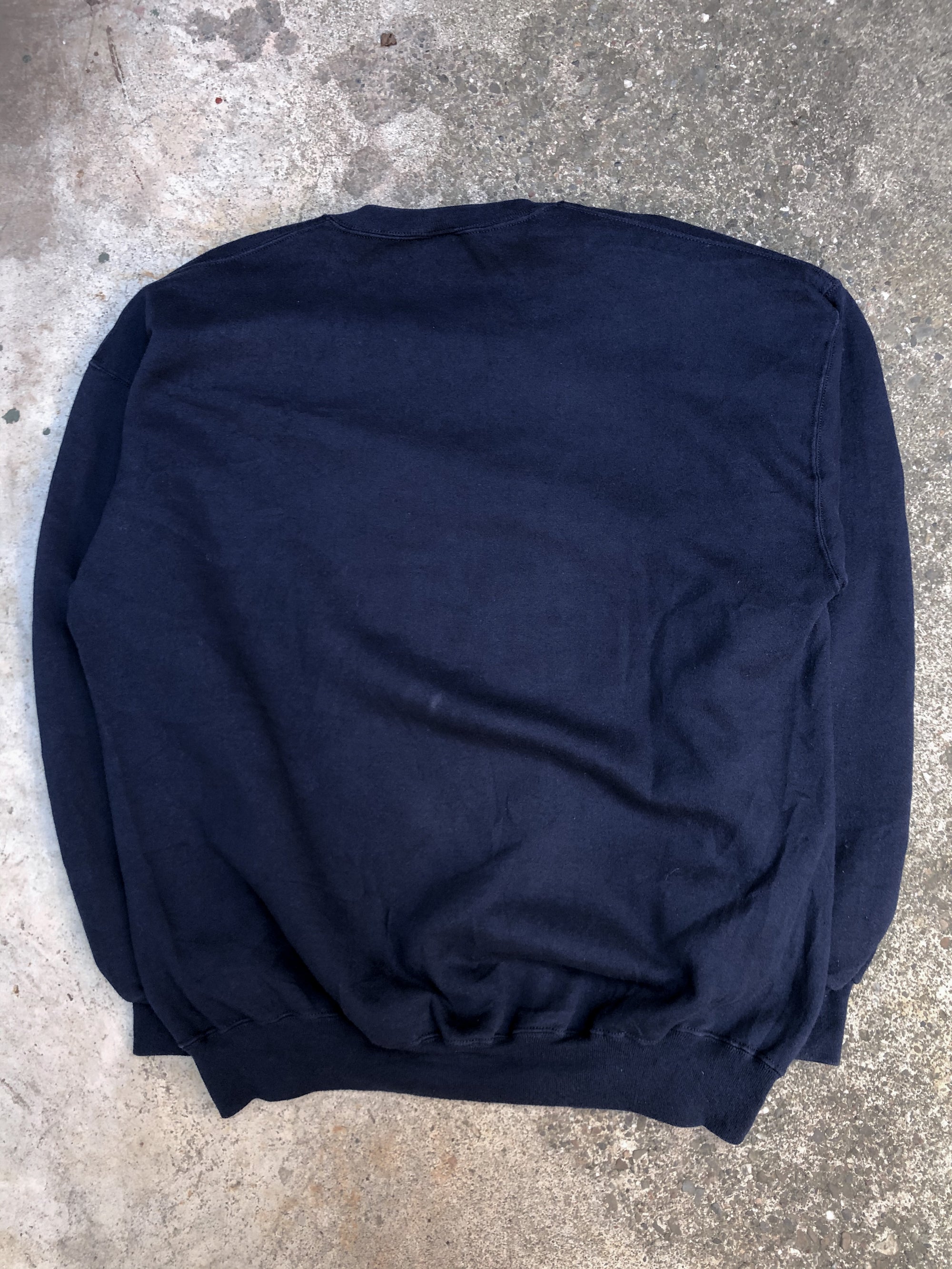 1990s Russell Faded Navy Blank Sweatshirt