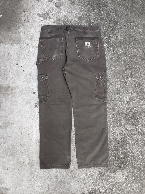 Carhartt B342 Dark Coffee Ripstop Cargo Pants (33X28)