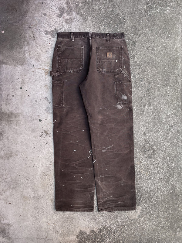 Carhartt B11 Dark Brown Single Knee Work Pants (33X33)