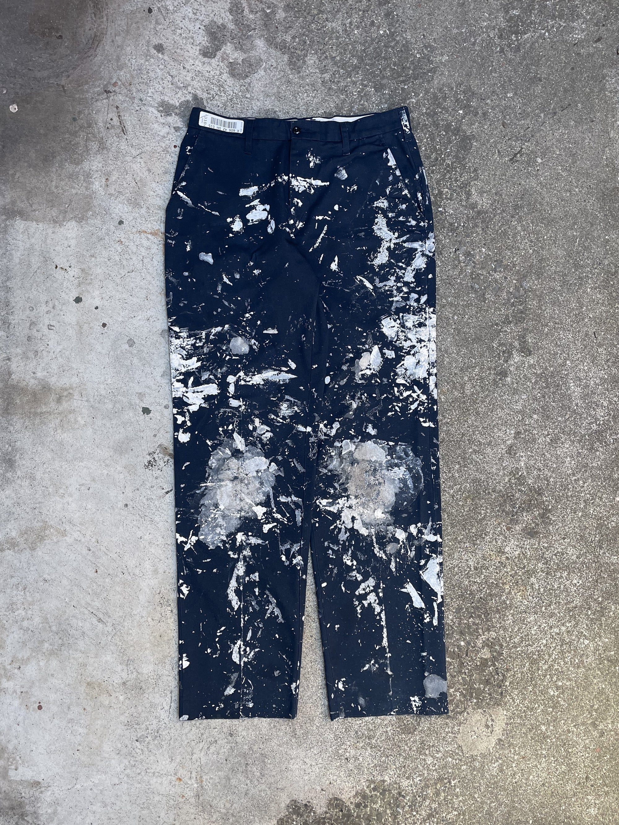 Painted Navy Work Pants (33X34)