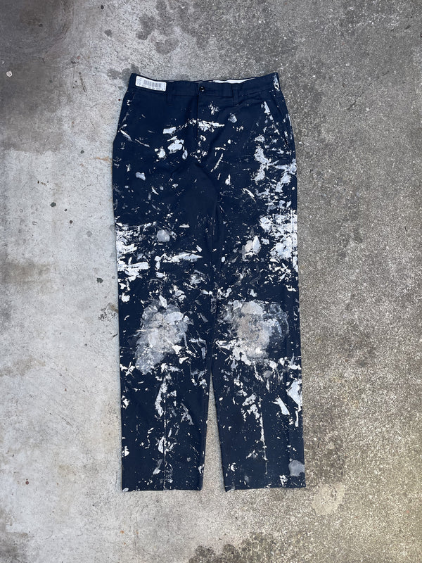 Painted Navy Work Pants (33X34)