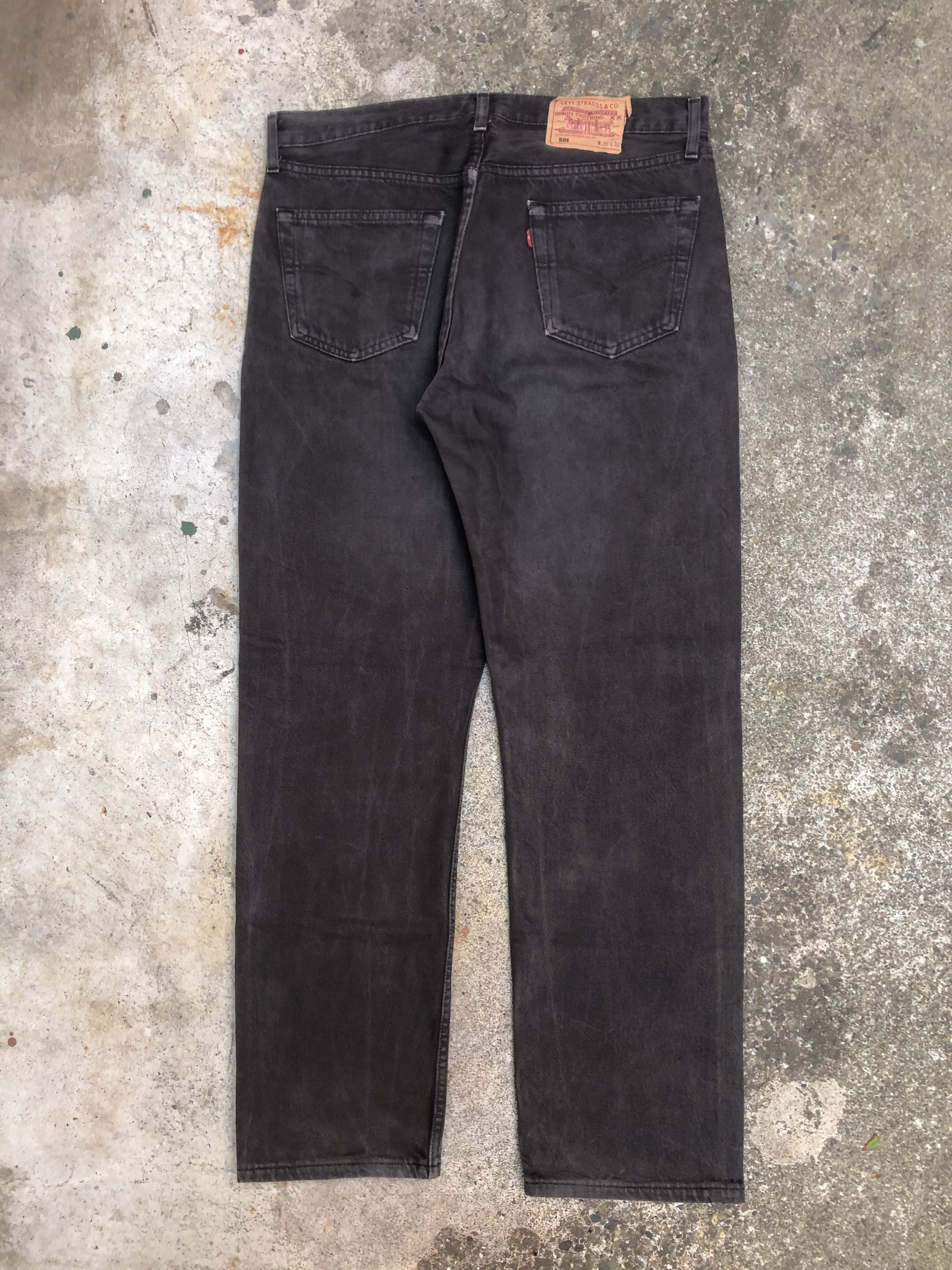 1990s Levis Faded Dark Brown 501 (35X30)