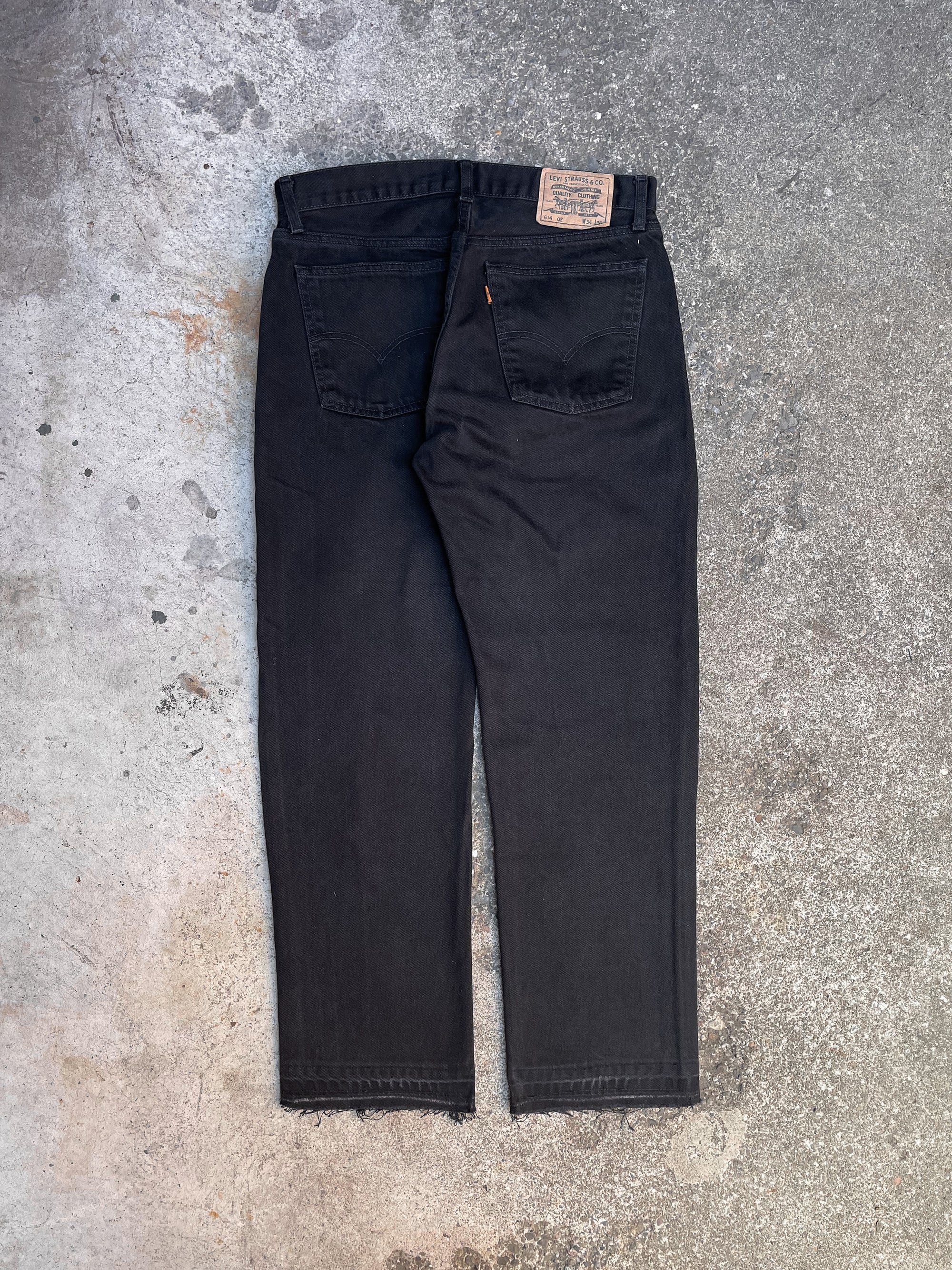 1990s Orange Tab Levi’s Blue Black 614 Released Hem (32X29)