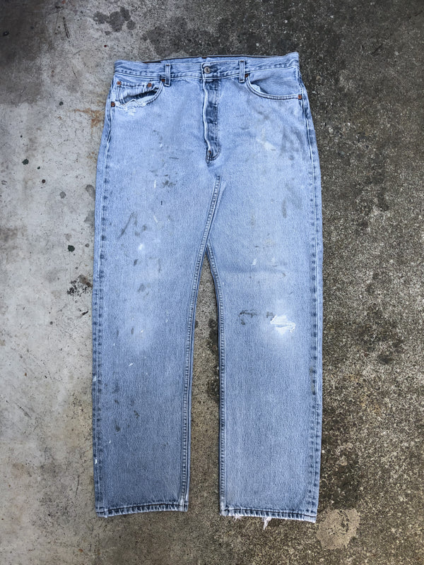 1990s Levis Painted Faded Blue 501 (34X30)