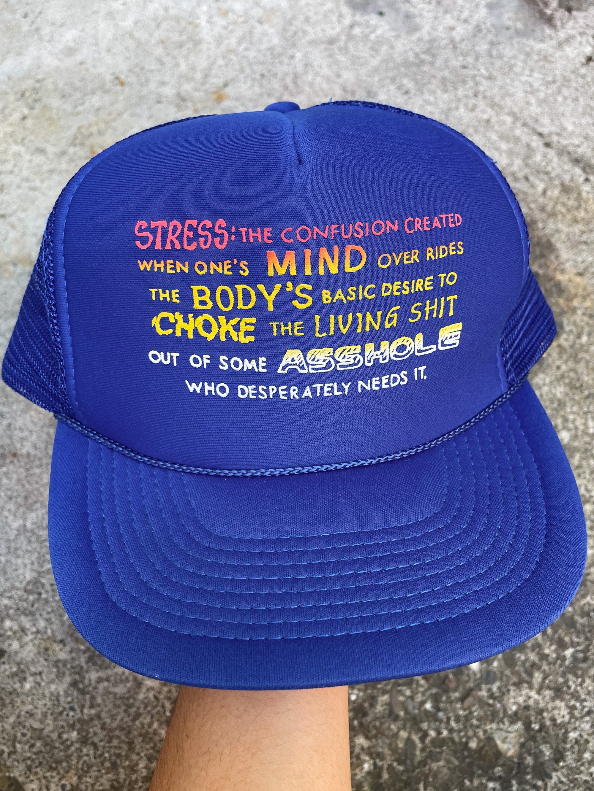 1990s “Stress…” Trucker Hat