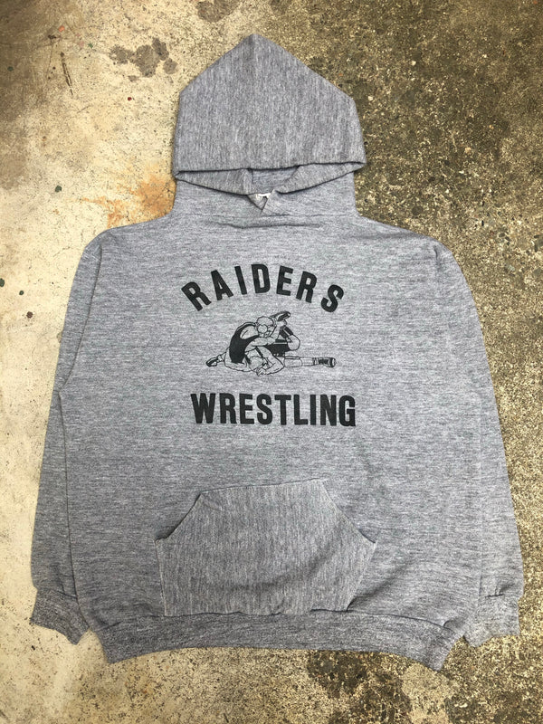 1970s Russell Heather Grey “Raiders Wrestling” Hoodie