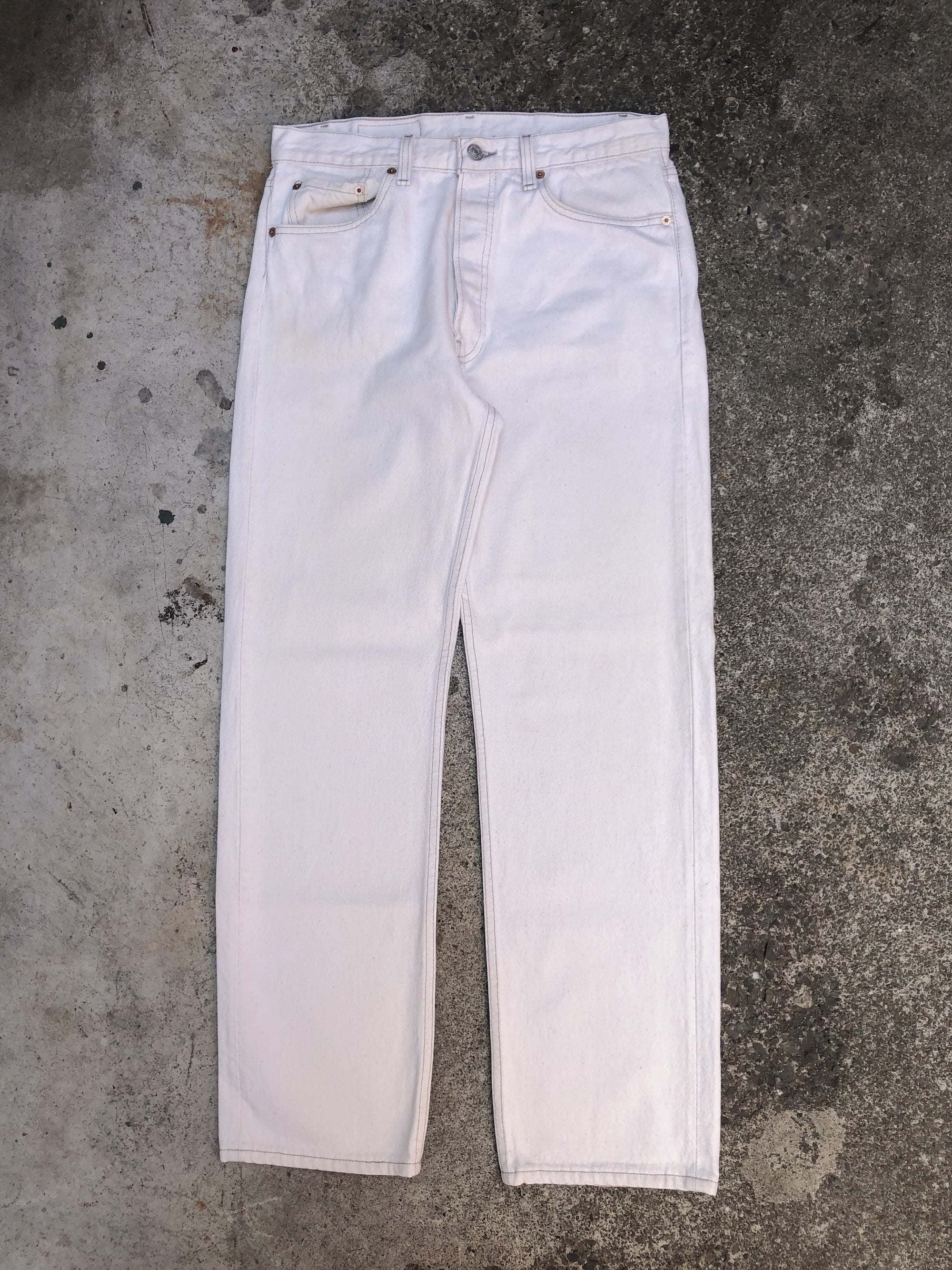 1990s Levis Stained Eggshell 501 (31X29)