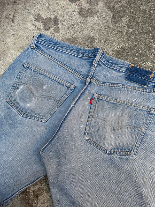 1970s Levi’s Repaired Faded Blue 501 Selvedge (33X31)