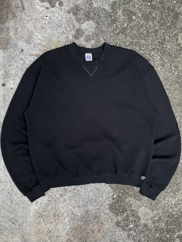 1980s Russell Black Blank Sweatshirt